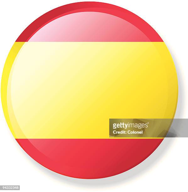 spanien flagge revers mit knopf - lapel stock-grafiken, -clipart, -cartoons und -symbole