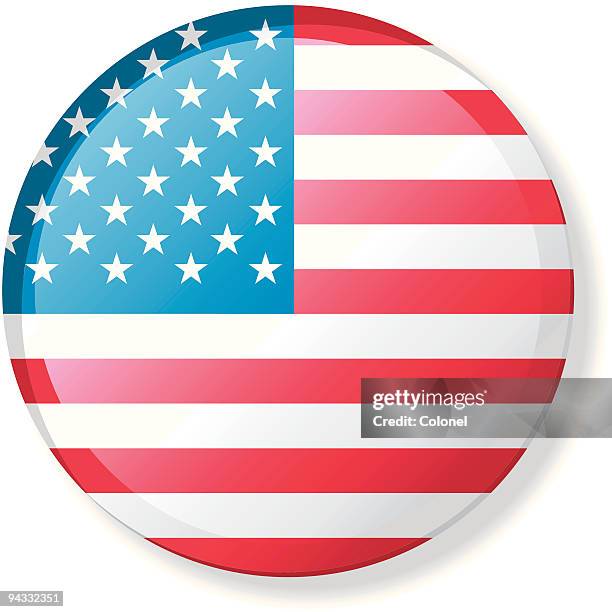 flag lapel button - united states of america - lapel 幅插畫檔、美工圖案、卡通及圖標