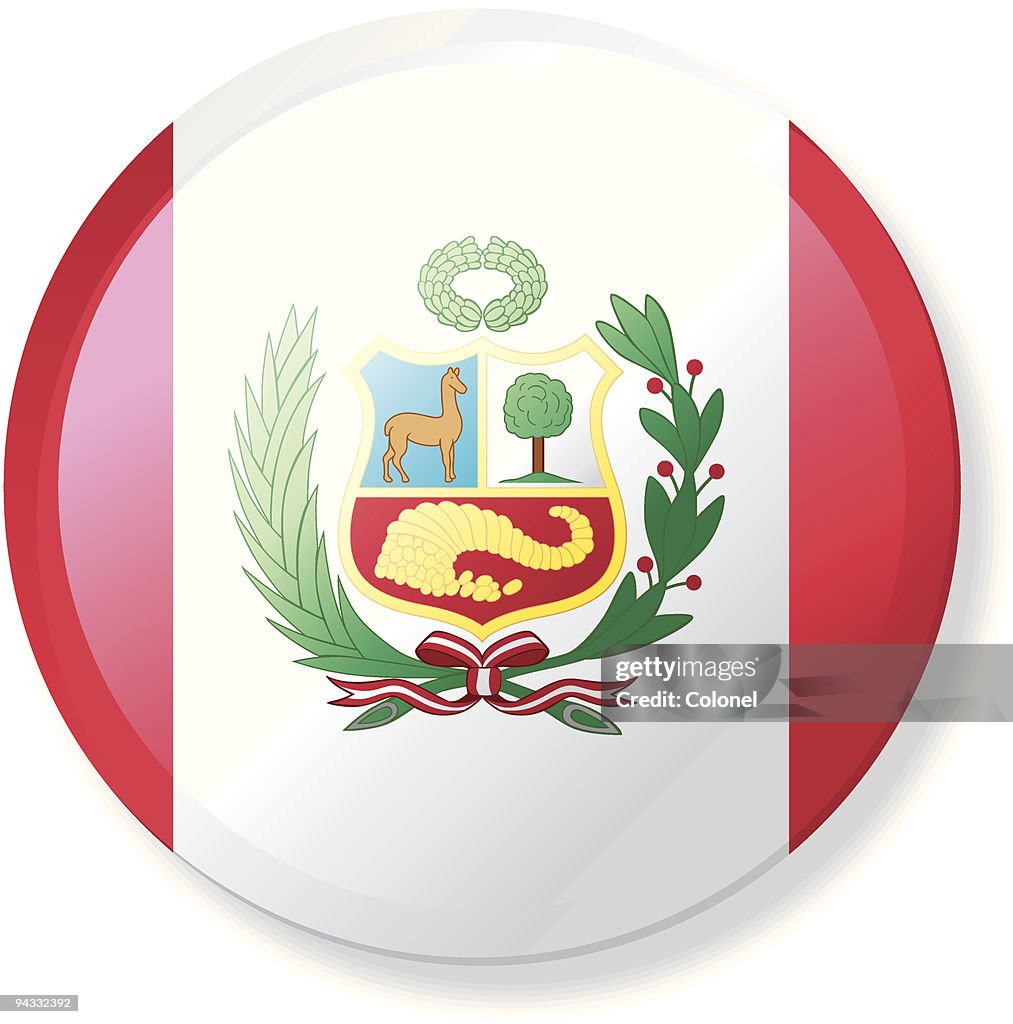 Flag Lapel Button - Peru