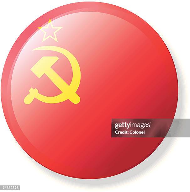 flag lapel button - ussr - soviet union stock illustrations