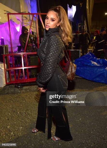 Alina Baraz attends the Milk and Cookies Fest at 787 Windsor on April 7, 2018 in Atlanta, Georgia.