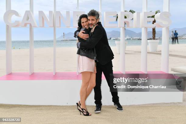 Mi Hoa Li and Leonardo Sbaraglia pose during a photocall for the "Felix" serie in competition at the 1st Cannes International Series Festival on...