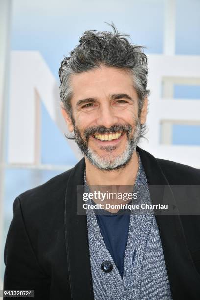 Leonardo Sbaraglia poses during a photocall for the "Felix" serie in competition at the 1st Cannes International Series Festival on April 8, 2018 in...