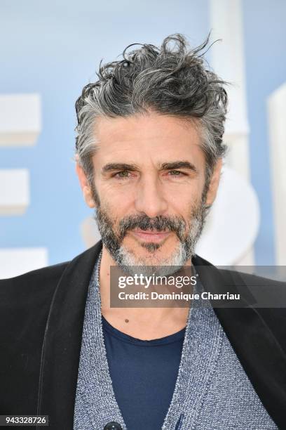 Leonardo Sbaraglia poses during a photocall for the "Felix" serie in competition at the 1st Cannes International Series Festival on April 8, 2018 in...