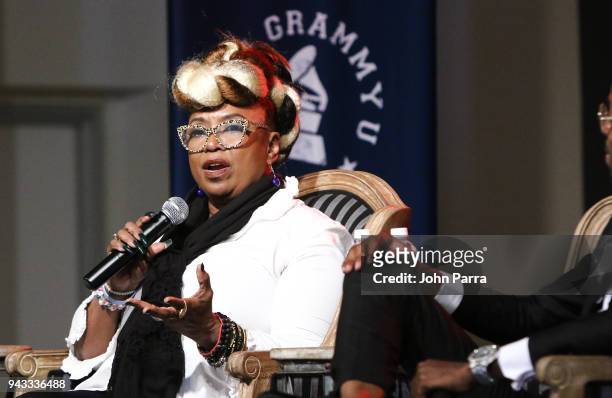 Betty Wright attends the GRAMMY U Conference at Gibson Guitar Showroom on April 7, 2018 in Miami, Florida.