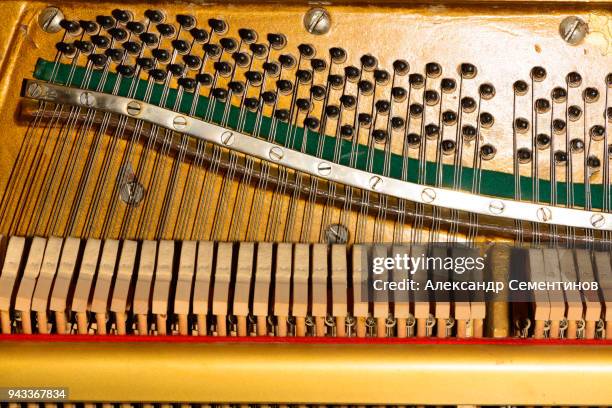 piano strings sound tuning music. - torque wrench stock pictures, royalty-free photos & images