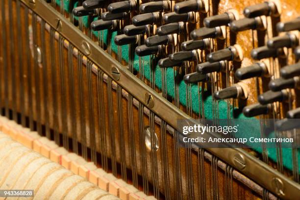 piano strings sound tuning music. - torque wrench stock pictures, royalty-free photos & images