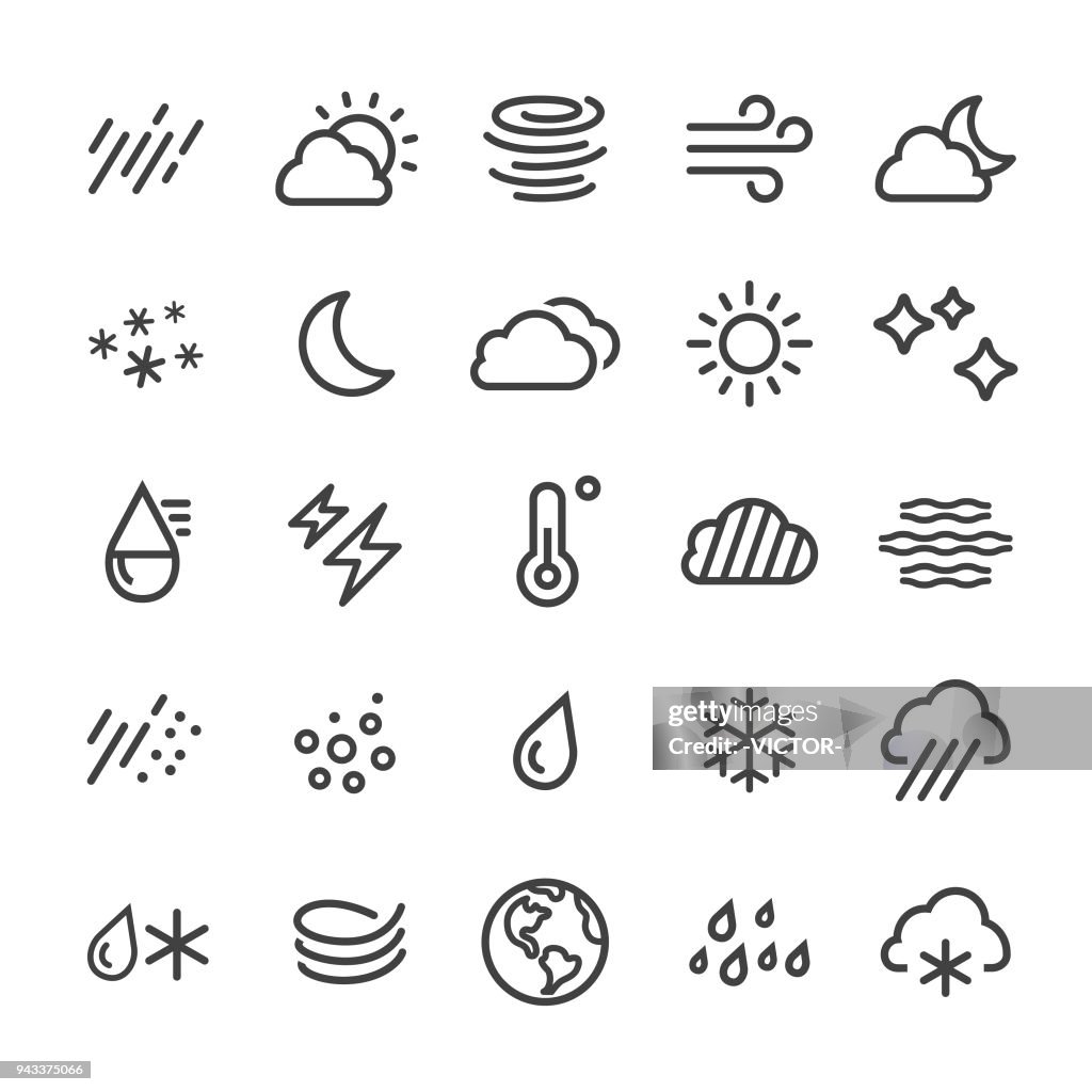 Wetter-Icons - Serie Smart Line