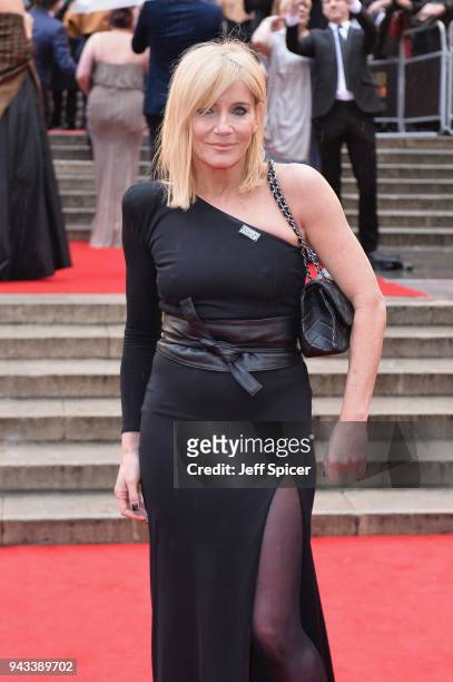 Michelle Collins attends The Olivier Awards with Mastercard at Royal Albert Hall on April 8, 2018 in London, England.