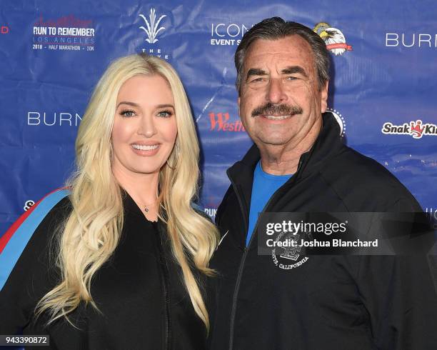 Erika Jayne and Los Angeles Chief of Police Charlie Beck attend the Erika Jayne Hosts Run To Remember Los Angeles at The Grove on April 8, 2018 in...