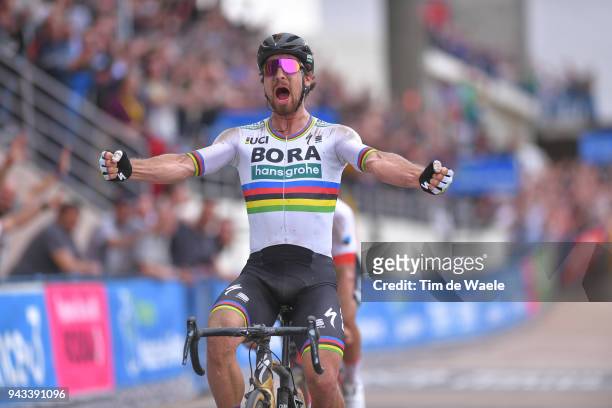 Arrival / Peter Sagan of Slovakia and Team Bora - Hansgrohe / Celebration / Silvan Dillier of Switzerland and Team AG2R La Mondiale / during the...