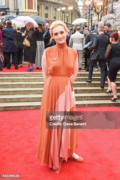 Anne-Marie Duff attends The Olivier Awards with Mastercard at Royal Albert Hall on April 8, 2018 in London, England.