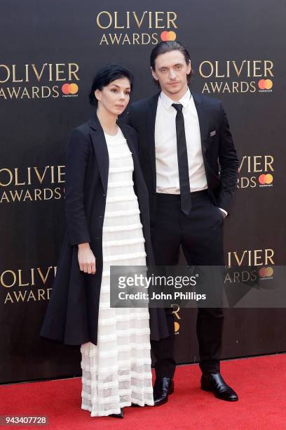 Sergei Polunin and Natalia Osipova attend The Olivier Awards with Mastercard at Royal Albert Hall on April 8, 2018 in London, England.
