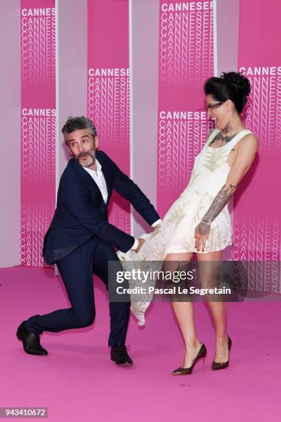 Mi Hoa Lee and Leonardo Sbaraglia from the serie "Felix" attend "Killing Eve" and "When Heroes Fly" screening during the 1st Cannes International...