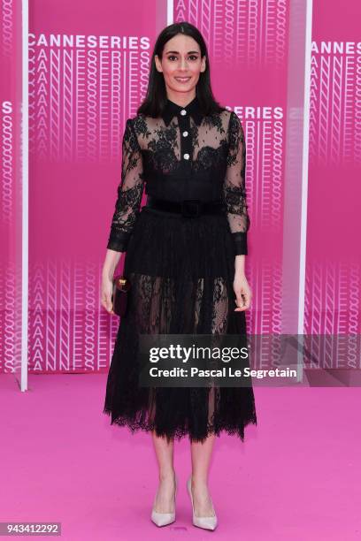 Jury Member Melisa Sozen attends "Killing Eve" and "When Heroes Fly" screening during the 1st Cannes International Series Festival at Palais des...