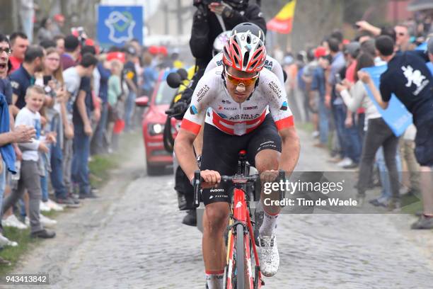 Silvan Dillier of Switzerland and Team AG2R La Mondiale / during the 116th Paris to Roubaix 2018 a 257km race from Compiegne to Roubaix on April 8,...