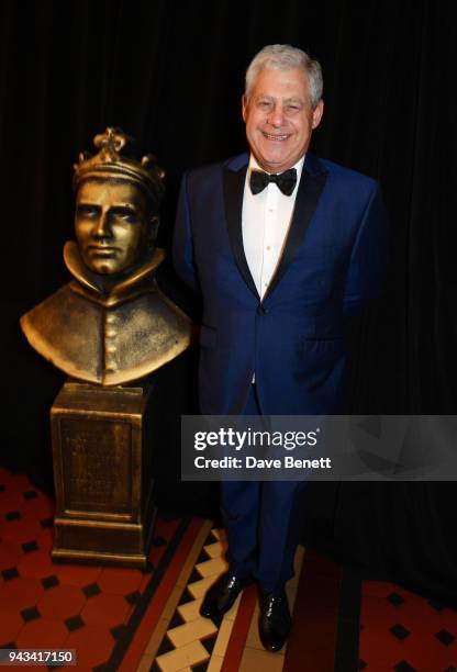 Sir Cameron Mackintosh attends The Olivier Awards with Mastercard at Royal Albert Hall on April 8, 2018 in London, England.