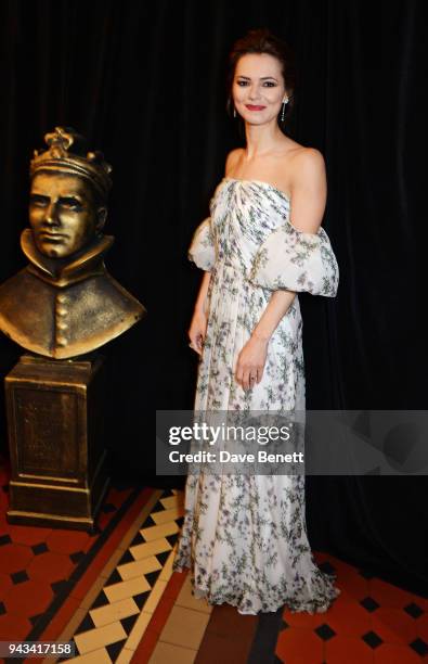 Kara Tointon attends The Olivier Awards with Mastercard at Royal Albert Hall on April 8, 2018 in London, England.