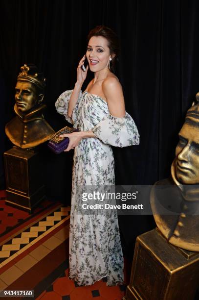 Kara Tointon attends The Olivier Awards with Mastercard at Royal Albert Hall on April 8, 2018 in London, England.