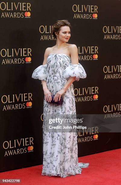 Kara Tointon attends The Olivier Awards with Mastercard at Royal Albert Hall on April 8, 2018 in London, England.