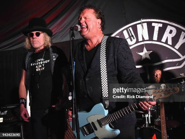 Troy Vollhoffer of Fran Moran and The Nervous Wrecks are Joined on stage by Big Kenny of Big & Rich for a charity performance to benifit charities in...