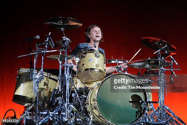 Dominic Howard of Muse performs as part Live 105's Not So Silent Night 2009 at the Oracle Arena on December 11, 2009 in Oakland, California.