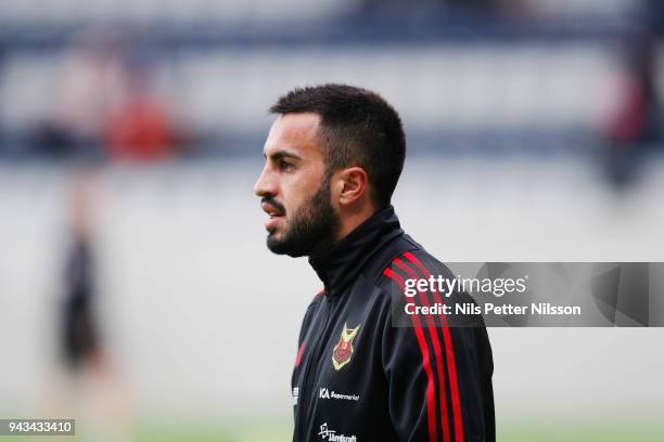 Brwa Nouri of Ostersunds FK ahead of the Allsvenskan match between Dalkurd FF and Ostersunds FK at Gavlevallen on April 8, 2018 in Gavle, Sweden.