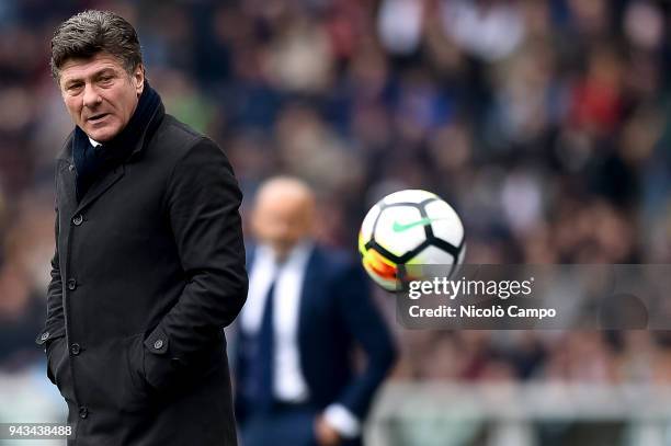 Walter Mazzari , head coach of Torino FC, eyes the ball during the Serie A football match between Torino FC and FC Internazionale. Torino FC won 1-0...