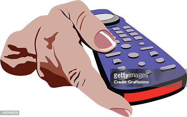 hand pressing a remote control - remote controlled 幅插畫檔、美工圖案、卡通及圖標