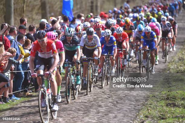 Peter Sagan of Slovakia and Team Bora - Hansgrohe / Trouee d Arenberg / Cobbles / Peloton / Landscape / during the 116th Paris to Roubaix 2018 a...