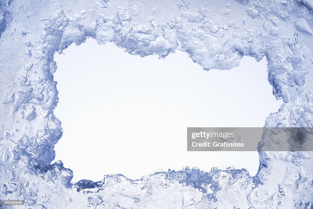 Blue ice Rahmung leere zartes Blau Hintergrund