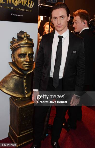 Sergei Polunin poses in the press room during The Olivier Awards with Mastercard at Royal Albert Hall on April 8, 2018 in London, England.