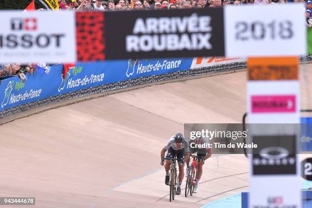 Peter Sagan of Slovakia and Team Bora - Hansgrohe / Silvan Dillier of Switzerland and Team AG2R La Mondiale / Sprint / during the 116th Paris to...