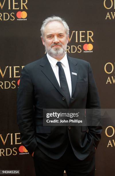 Sam Mendes attends The Olivier Awards with Mastercard at Royal Albert Hall on April 8, 2018 in London, England.