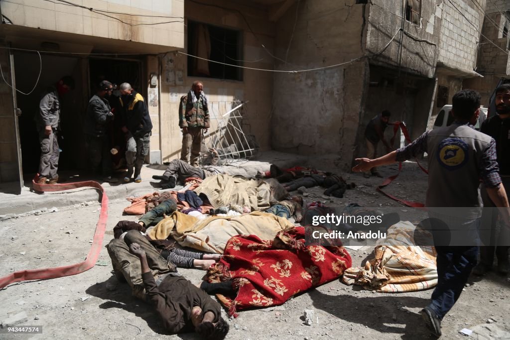 Victims of alleged gas attack in Eastern Ghouta