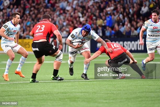 Ole Avei of Racing 92 during the French Top 14 match between Racing 92 and Toulon at U Arena on April 8, 2018 in Nanterre, France.