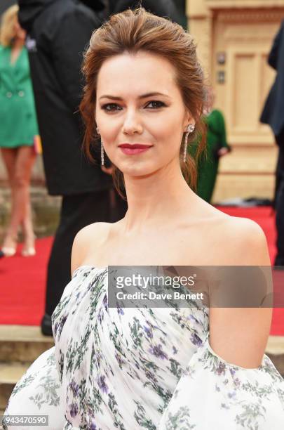Kara Tointon attends The Olivier Awards with Mastercard at Royal Albert Hall on April 8, 2018 in London, England.
