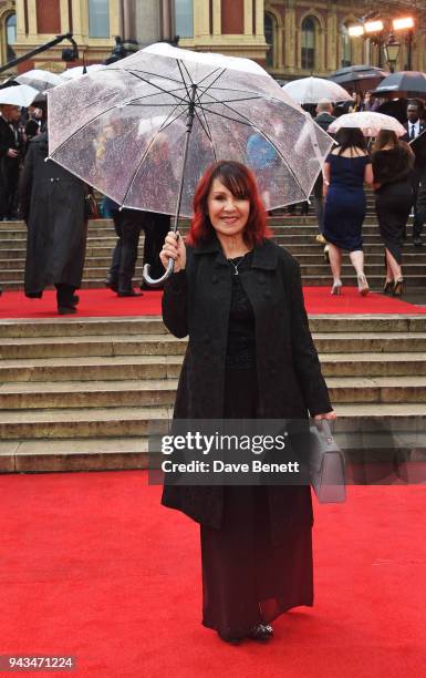 Arlene Phillips attends The Olivier Awards with Mastercard at Royal Albert Hall on April 8, 2018 in London, England.