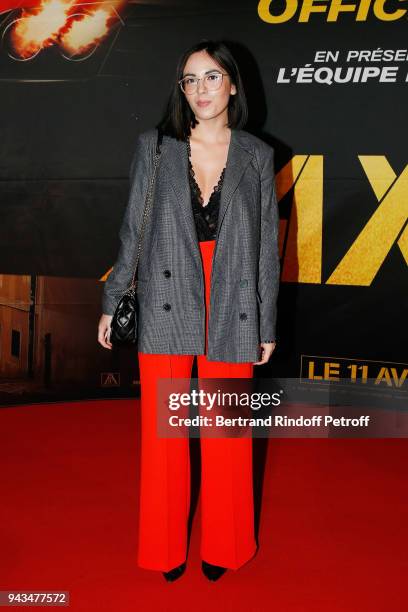 Agathe Auproux attends "Taxi 5" Paris Premierere at Le Grand Rex on April 8, 2018 in Paris, France.