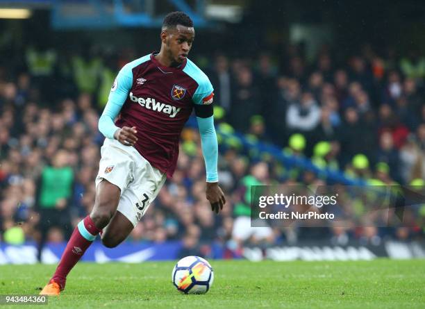 West Ham United's Edimilson Fernandes during English Premier League match between Chelsea and West Ham United at Stamford Bridge, London, England on...