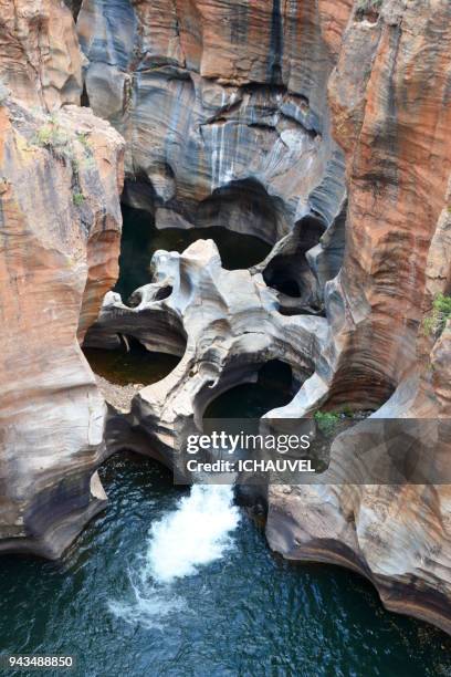 bourke's luck potholes south africa - blyde river canyon stock pictures, royalty-free photos & images