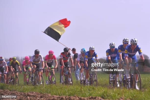 Peter Sagan of Slovakia and Team Bora - Hansgrohe / Greg Van Avermaet of Belgium and BMC Racing Team / Zdenek Stybar of Czech Republic and Team...