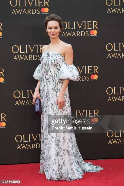 Kara Tointon attends The Olivier Awards with Mastercard at Royal Albert Hall on April 8, 2018 in London, England.