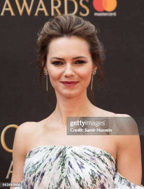 Kara Tointon attends The Olivier Awards with Mastercard at Royal Albert Hall on April 8, 2018 in London, England.