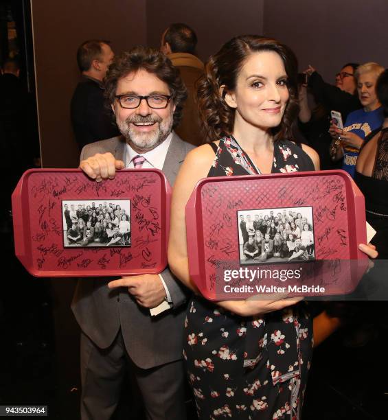 Jeff Richmond and Tina Fey during the Actors' Equity Opening Night Gypsy Robe Ceremony honoring Brendon Stimson for "Mean Girls" at the August Wilson...