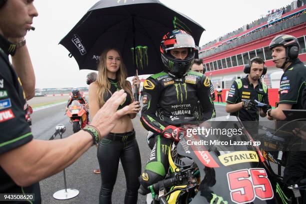 Hafizh Syahrin of Malaysia and Monster Yamaha Tech 3 prepares to start on the grid during the MotoGP race during the MotoGp of Argentina - Race on...