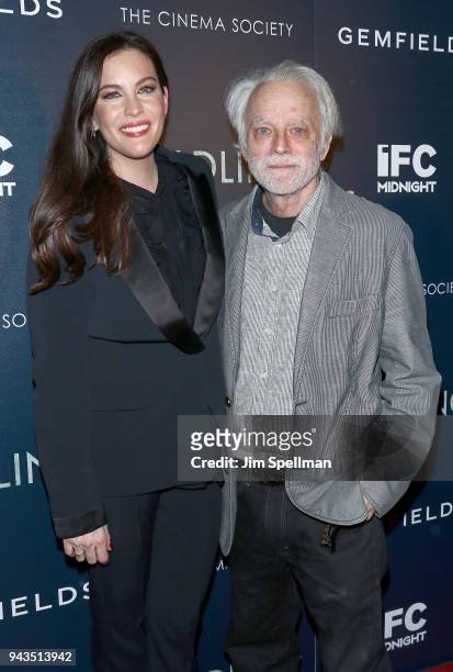 Actors Liv Tyler and Brad Dourif attend the screening of IFC Midnight's "Wildling" hosted by The Cinema Society and Gemfields at iPic Theater on...