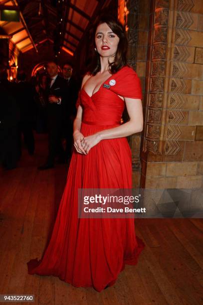 Ophelia Lovibond attends The Olivier Awards with Mastercard after party at the Natural History Museum on April 8, 2018 in London, England.