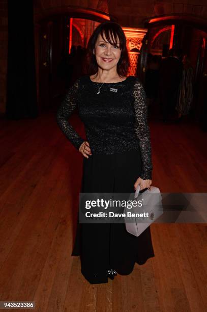 Arlene Phillips attends The Olivier Awards with Mastercard after party at the Natural History Museum on April 8, 2018 in London, England.