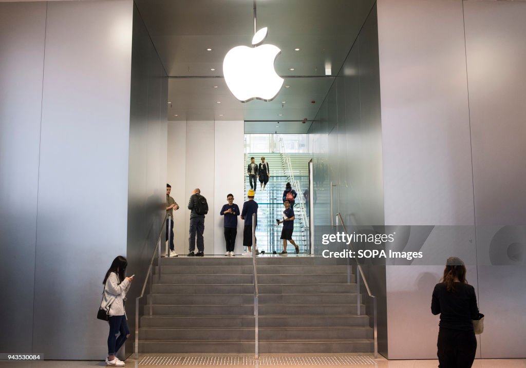 American multinational technology company Apple store in...